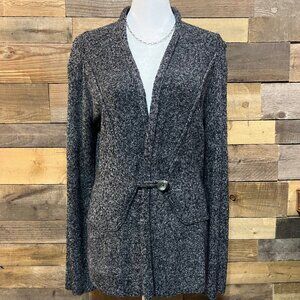 Maurice's Gray Cardigan Sweater Tweed-Like Appearance One-Button Closure Medium